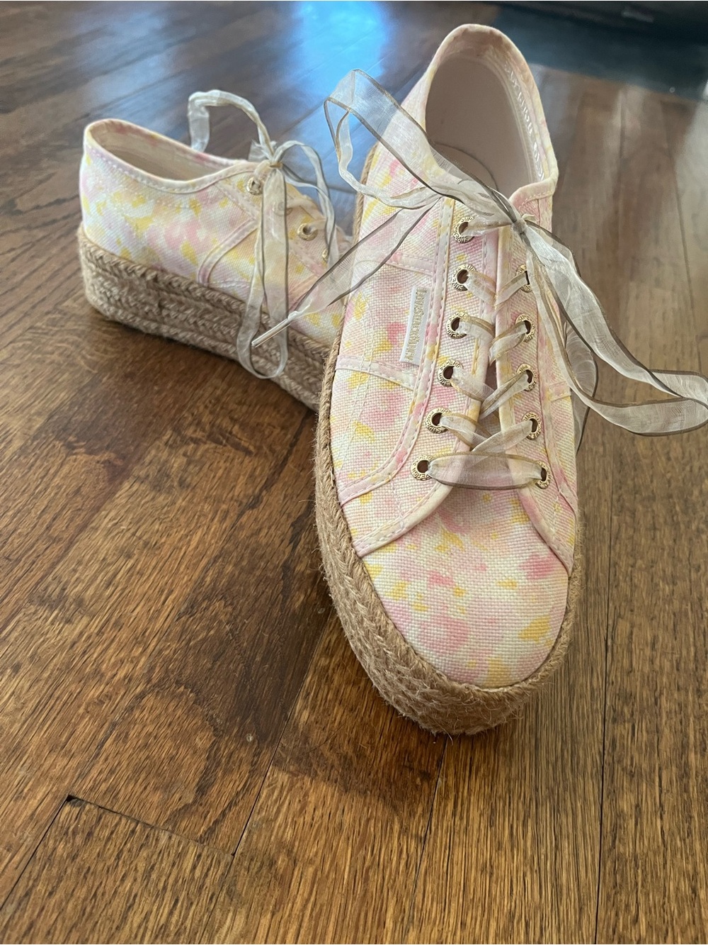 Superga x LoveShackFancy Espadrille Platform Sneakers, 9.5 - Picture 2 of 8
